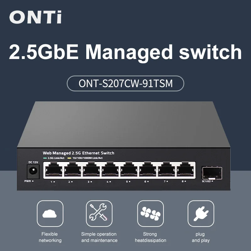 ONTi 2.5GbE – zarządzany przeł – Sfp+ 10G Managed Switch 8 Port recenzja i cena