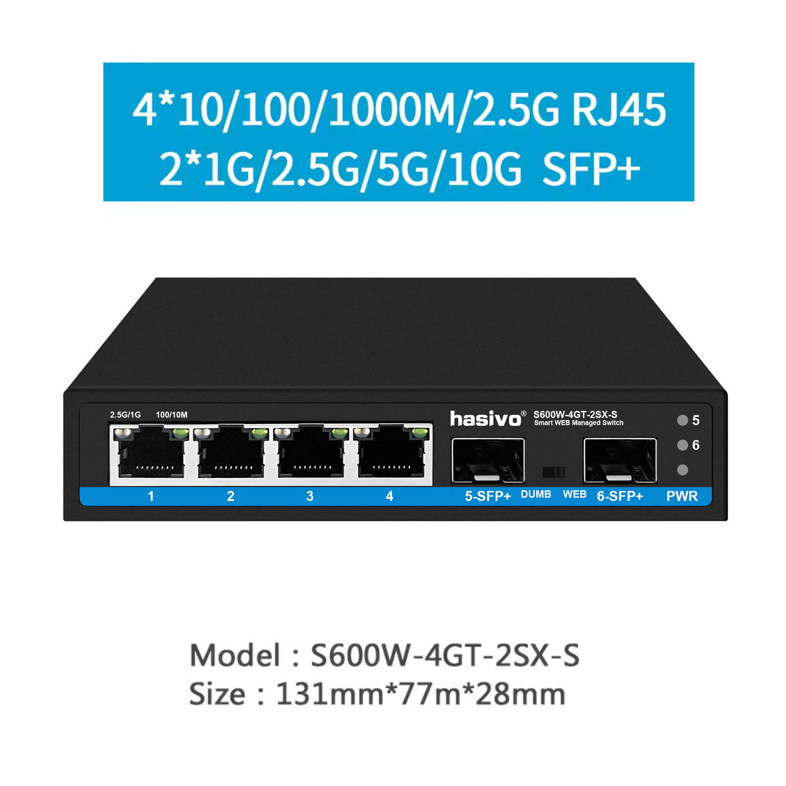 Przełącznik sieciowy Hasivo 2. – Sfp+ 10G Managed Switch 8 Port recenzja i cena