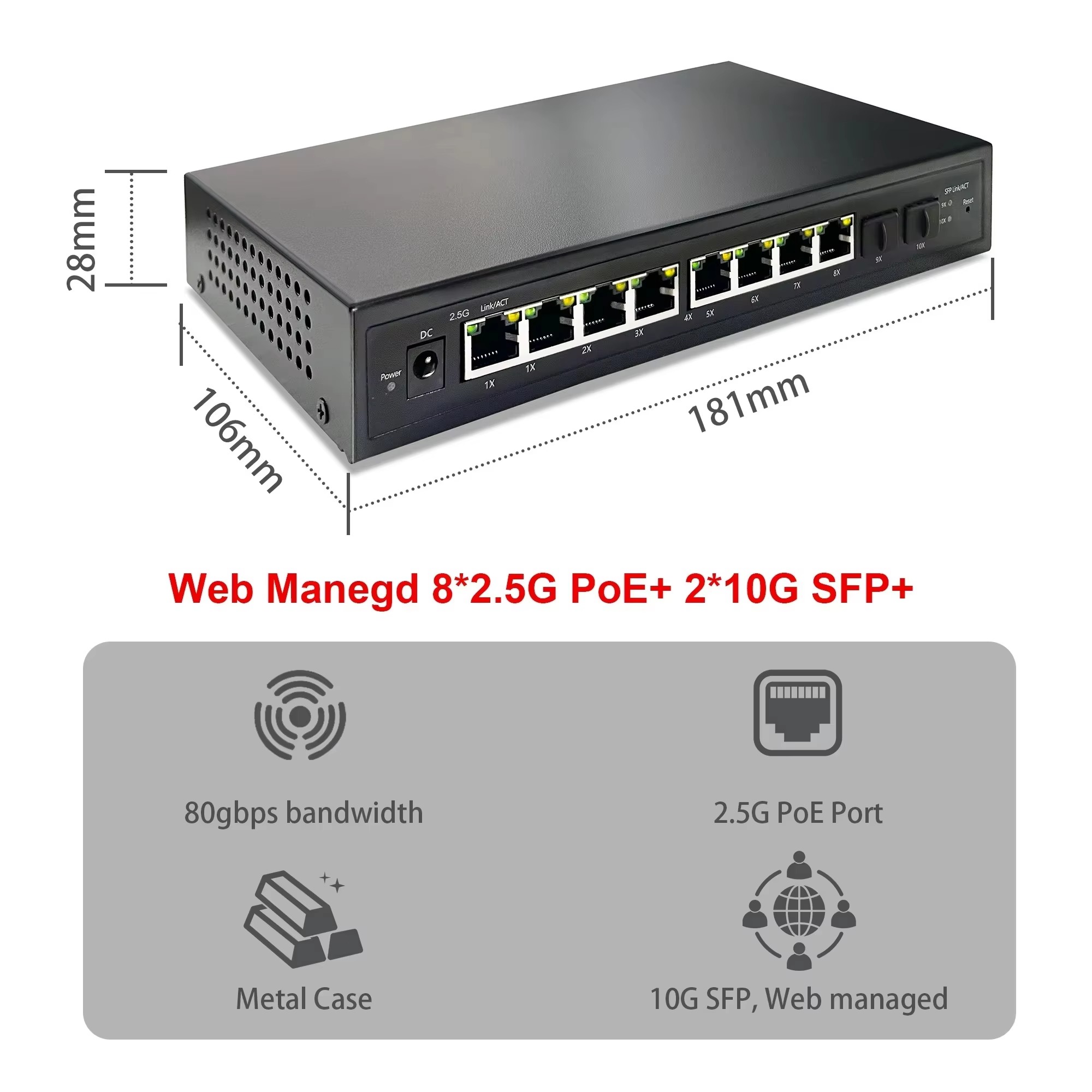 Inteligentny przełącznik PoE z – Sfp+ 10G Managed Switch 8 Port recenzja i cena
